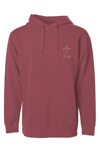 Maroon Pigment Dyed Hoodie